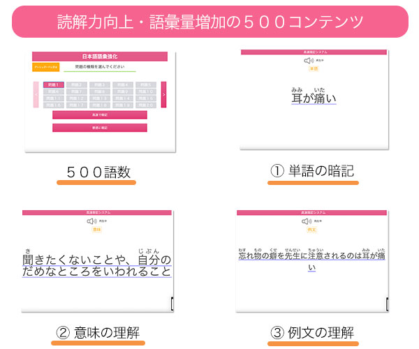 読解力向上_語彙増加コンテンツ500